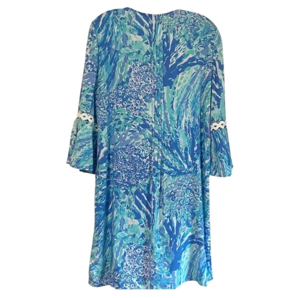 LILLY PULITZER Hollie Tunic Dress Hey Hey Soleil Bell Sleeves Size XXS - Picture 4 of 9